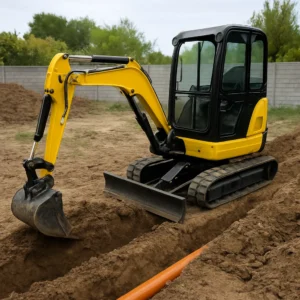 Mini koparka łańcuchowa wypożyczalnia Lublin – jak wybrać sprzęt do wykopów pod instalacje?